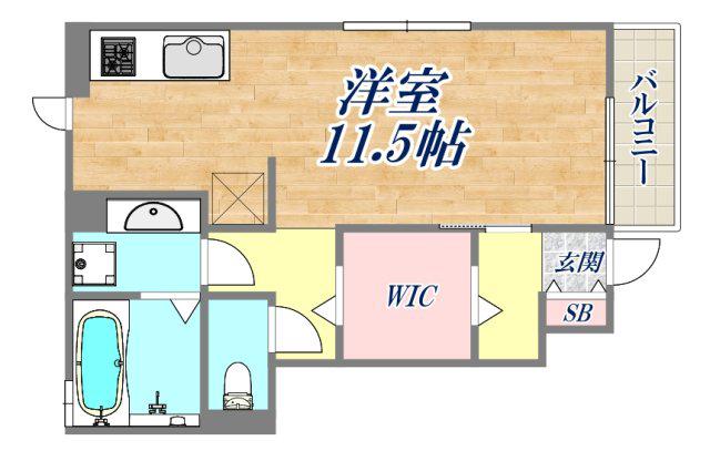 MANOIR1マノワール1(ワンルーム/1階)の間取り写真