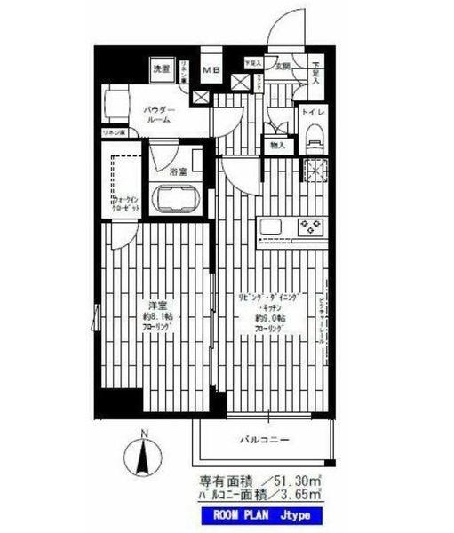ステージグランデ菊川(1LDK/9階)の間取り写真