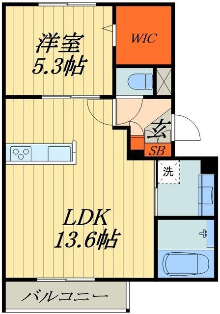 ラ・ヴァンベール(1LDK/3階)の間取り写真