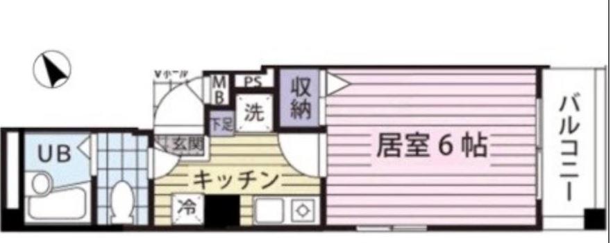 ジュネス日本橋(1K/3階)の間取り写真