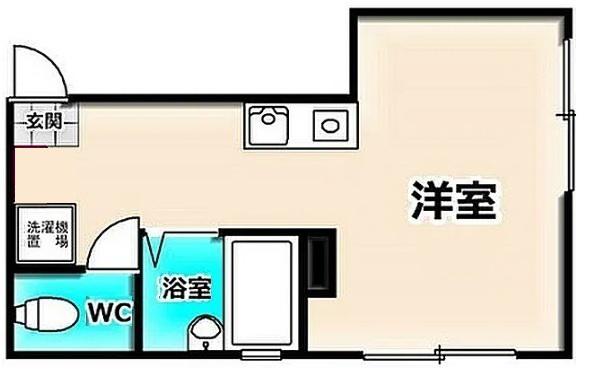 虹信ビル(ワンルーム/3階)の間取り写真