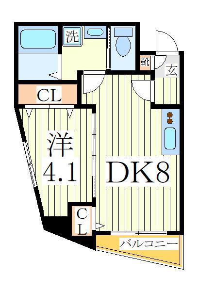 SAKURA TERRACE KASHIWA(1DK/3階)の間取り写真