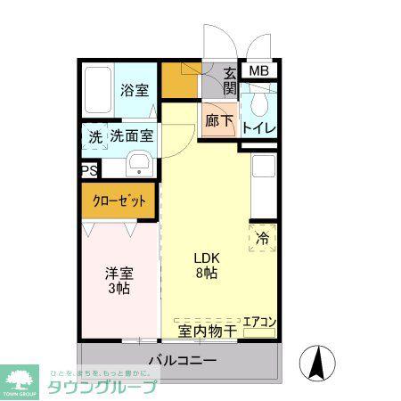 ヴィラリーリエ(1LDK/3階)の間取り写真