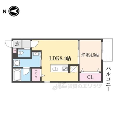 メゾン・ド・メグ湖南(1LDK/3階)の間取り写真