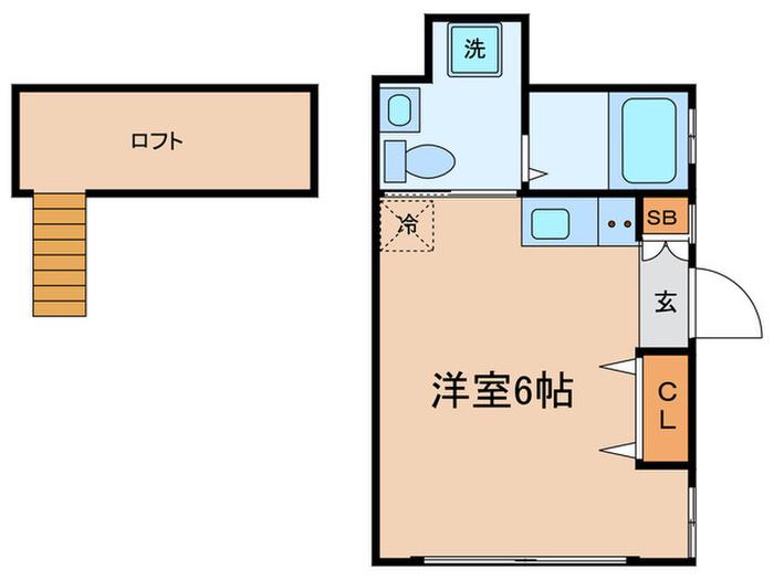 ブランコート文京竹早(ワンルーム/1階)の間取り写真