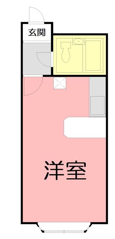 ベルピア秦野第2(ワンルーム/1階)の間取り写真