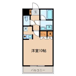 カーサビオラ(ワンルーム/3階)の間取り写真