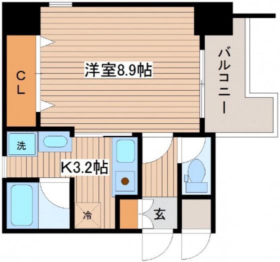 センテニアル東平塚(1K/7階)の間取り写真