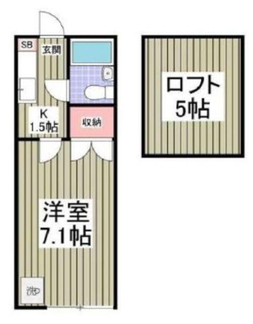 アザレア(1K/2階)の間取り写真