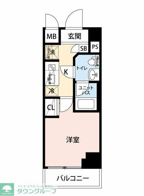 マイナビSTAY新綱島(1K/6階)の間取り写真