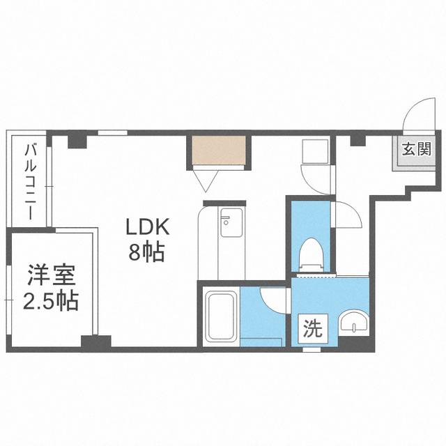 ジェンティーレ鳥飼III(1LDK/3階)の間取り写真