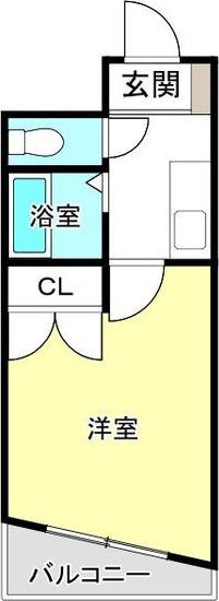 薬師ビル(1K/3階)の間取り写真