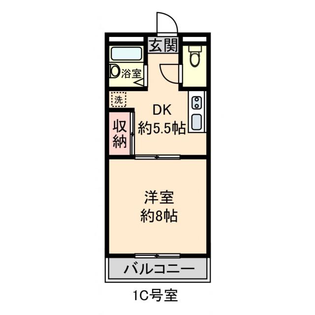 センチュリーハイツ(1DK/1階)の間取り写真