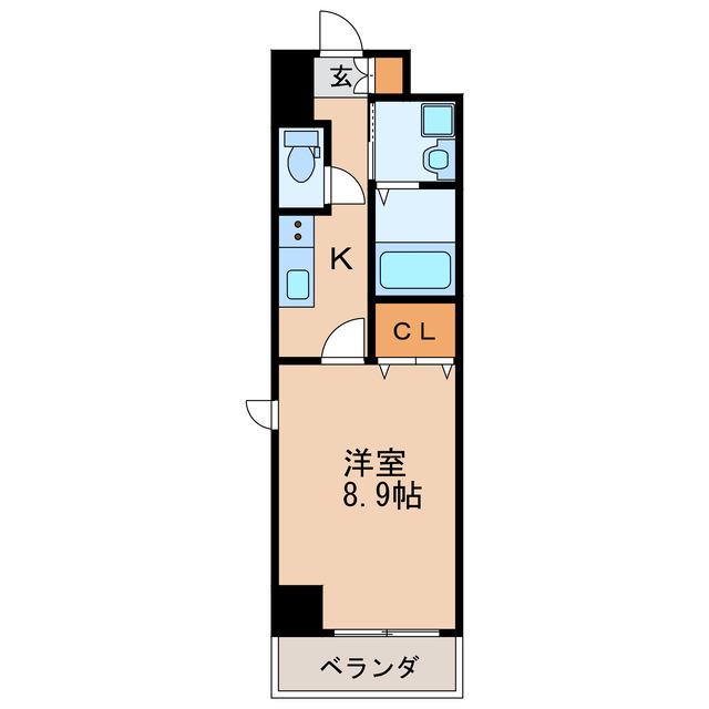 ウイステリア名城(1K/5階)の間取り写真