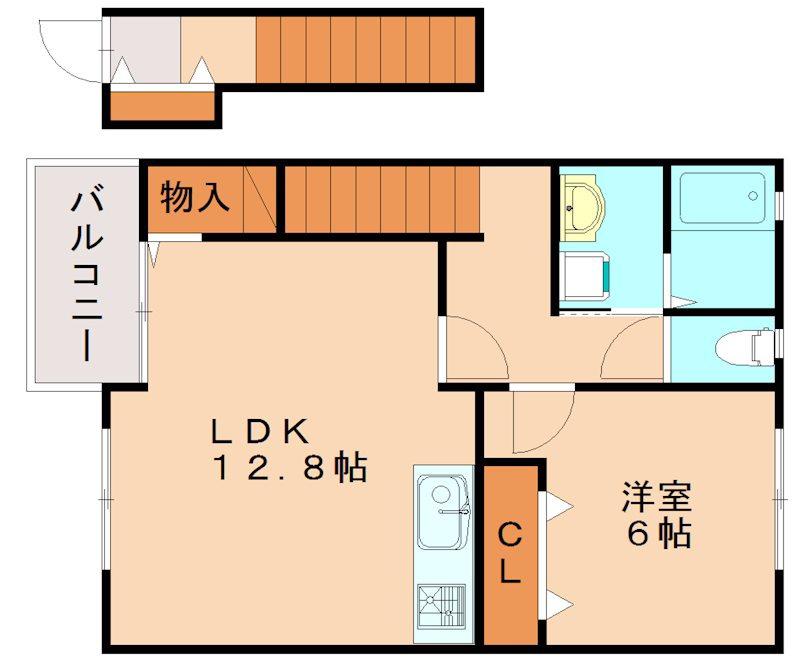SUN HEALI サンヒール(1LDK/2階)の間取り写真