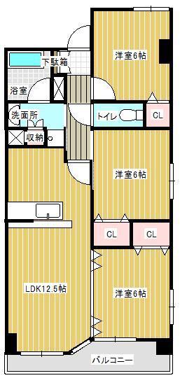 泉ロイヤルタワーST(3LDK/10階)の間取り写真