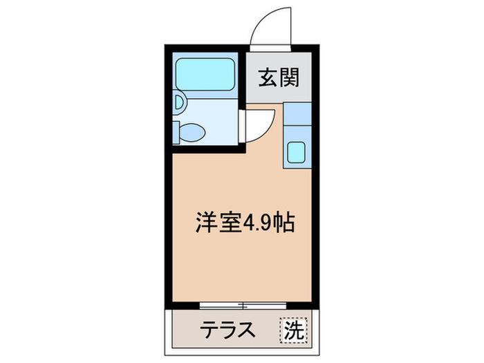下北沢第2コーポラス(ワンルーム/1階)の間取り写真