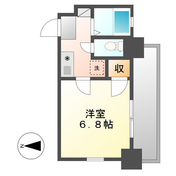 びいI千種(1K/3階)の間取り写真