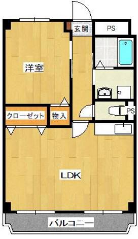 ヴィラサンテ(1LDK/4階)の間取り写真