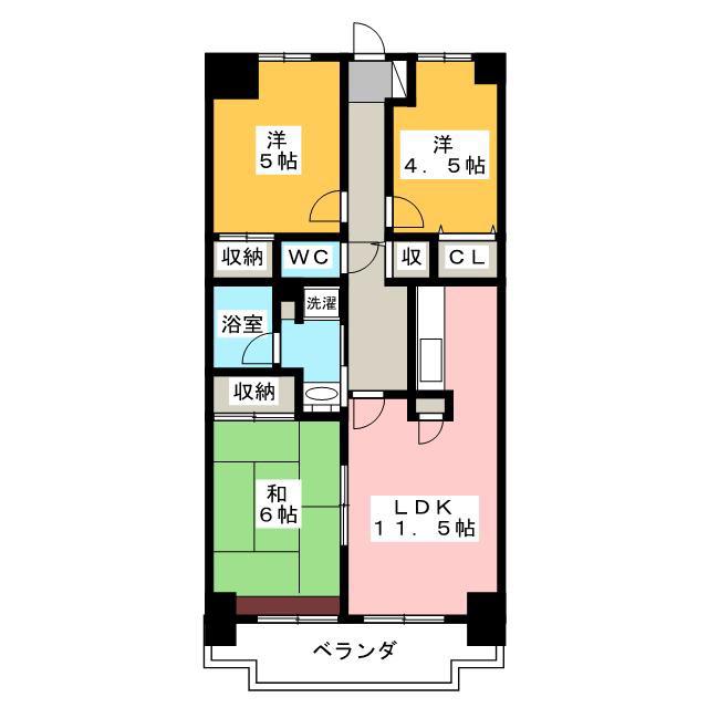 カーサエスペランサ(3LDK/3階)の間取り写真