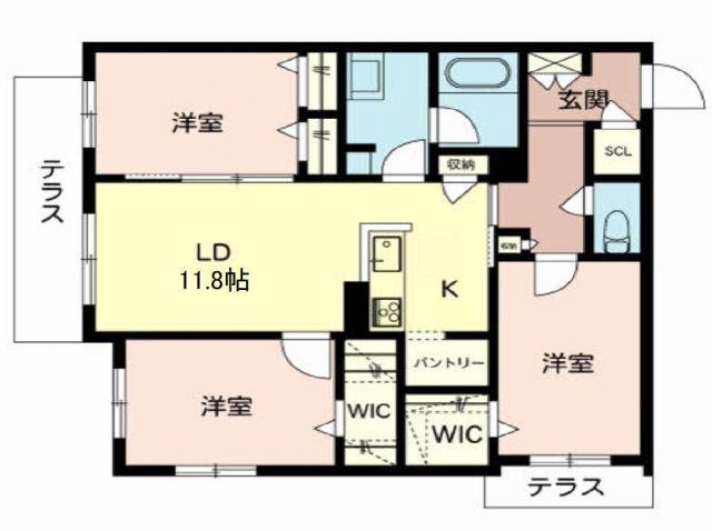 SHAMAISON PINO(3LDK/2階)の間取り写真