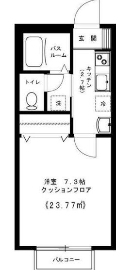 グレイスハイツ(1K/1階)の間取り写真