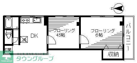 マンション雅(2DK/2階)の間取り写真