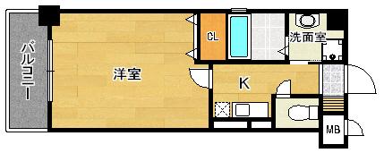 アンシャール(1K/3階)の間取り写真