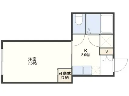 山王マンション(1K/4階)の間取り写真