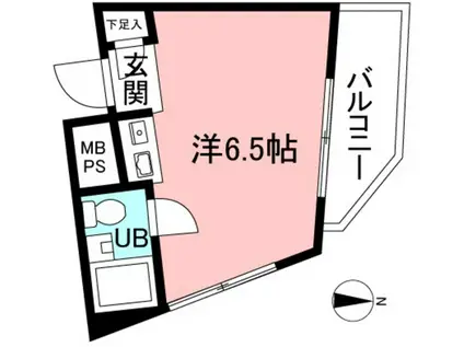 シティライフ北沢(ワンルーム/5階)の間取り写真