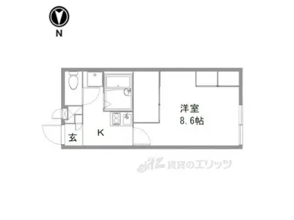 レオパレスプルメリア(1K/1階)の間取り写真