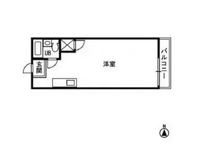 ハイツストリーム(ワンルーム/2階)の間取り写真