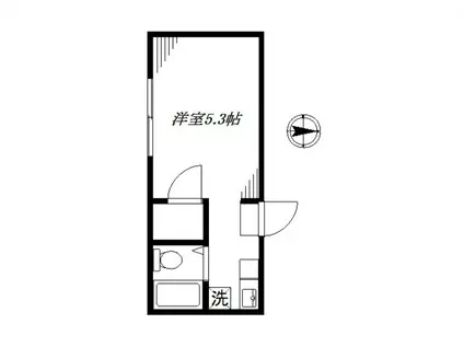 SUNNY HOUSE(ワンルーム/1階)の間取り写真