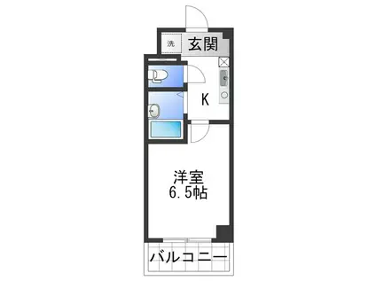 和歌山ドリームビル(1K/2階)の間取り写真