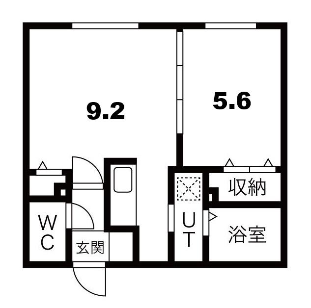 LA LUCE南郷(1LDK/4階)の間取り写真