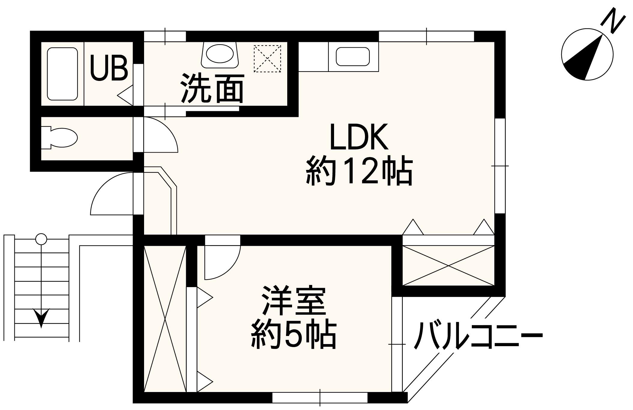 クオーレビル(1LDK/3階)の間取り写真