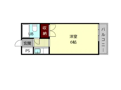 エクセレント河(ワンルーム/4階)の間取り写真