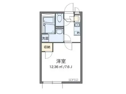 クレイノエスポワール町田(1K/1階)の間取り写真