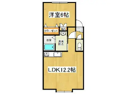 Mハイツ高砂13(1LDK/1階)の間取り写真