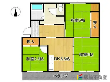 岩永マンション(3DK/2階)の間取り写真