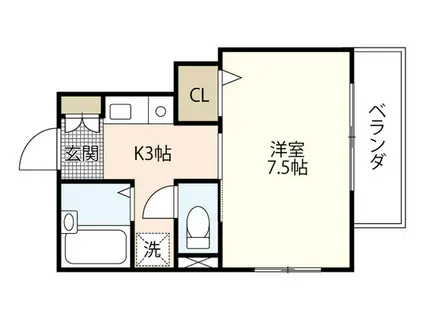 アイビル(1K/3階)の間取り写真