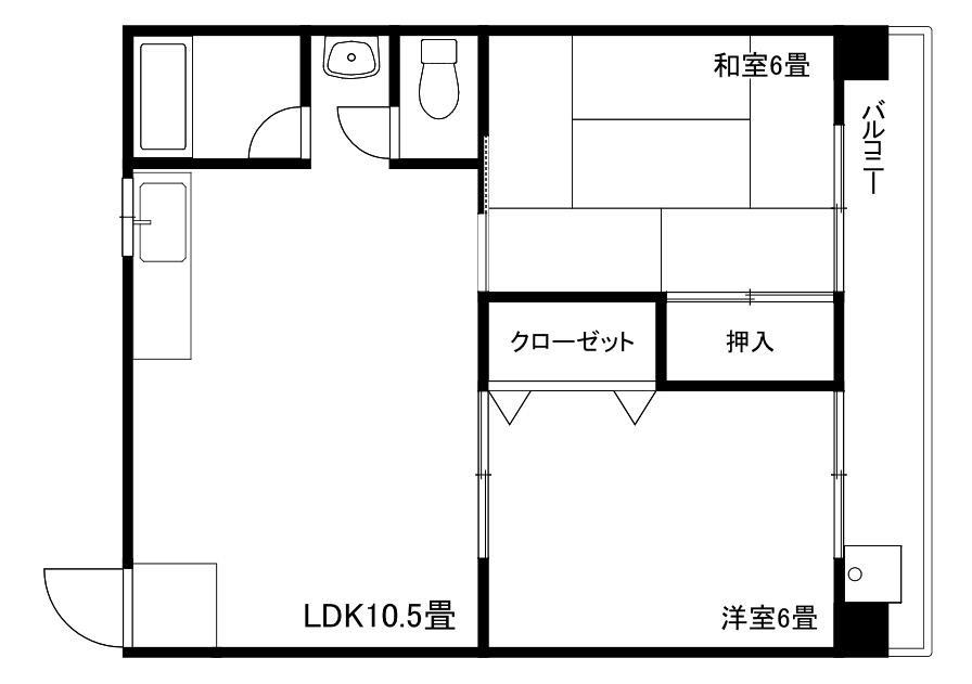 リノグランベル姫路(2LDK/4階)の間取り写真