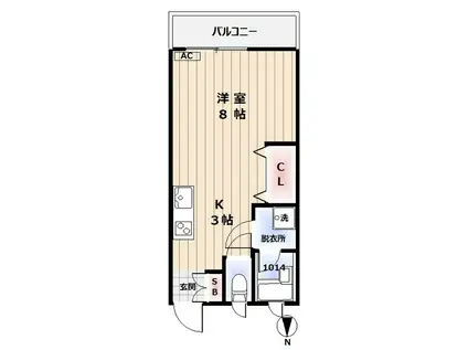 第2きりや荘(ワンルーム/2階)の間取り写真