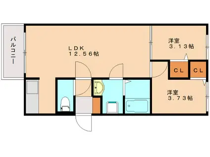 モアナ小戸公園(2LDK/1階)の間取り写真