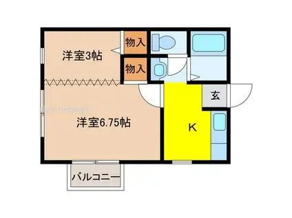 ジャスミンHASEGAWA(2K/1階)の間取り写真