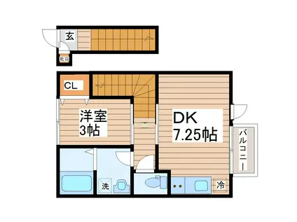 FORIA八乙女中央セレーノ(1LDK/2階)の間取り写真