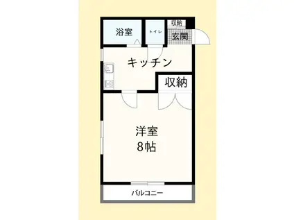 センチュリートゥモロー(1K/1階)の間取り写真