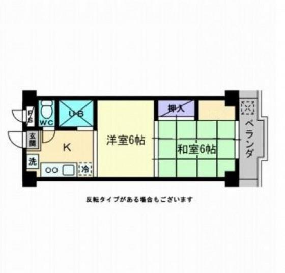 レジデンス春日町(2K/2階)の間取り写真