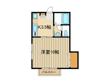 RMS・サブリーム(1K/1階)の間取り写真