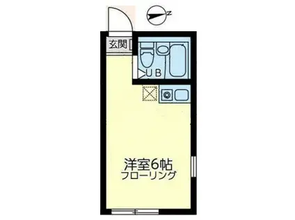 ユナイト初音ミックスナッツ(ワンルーム/1階)の間取り写真